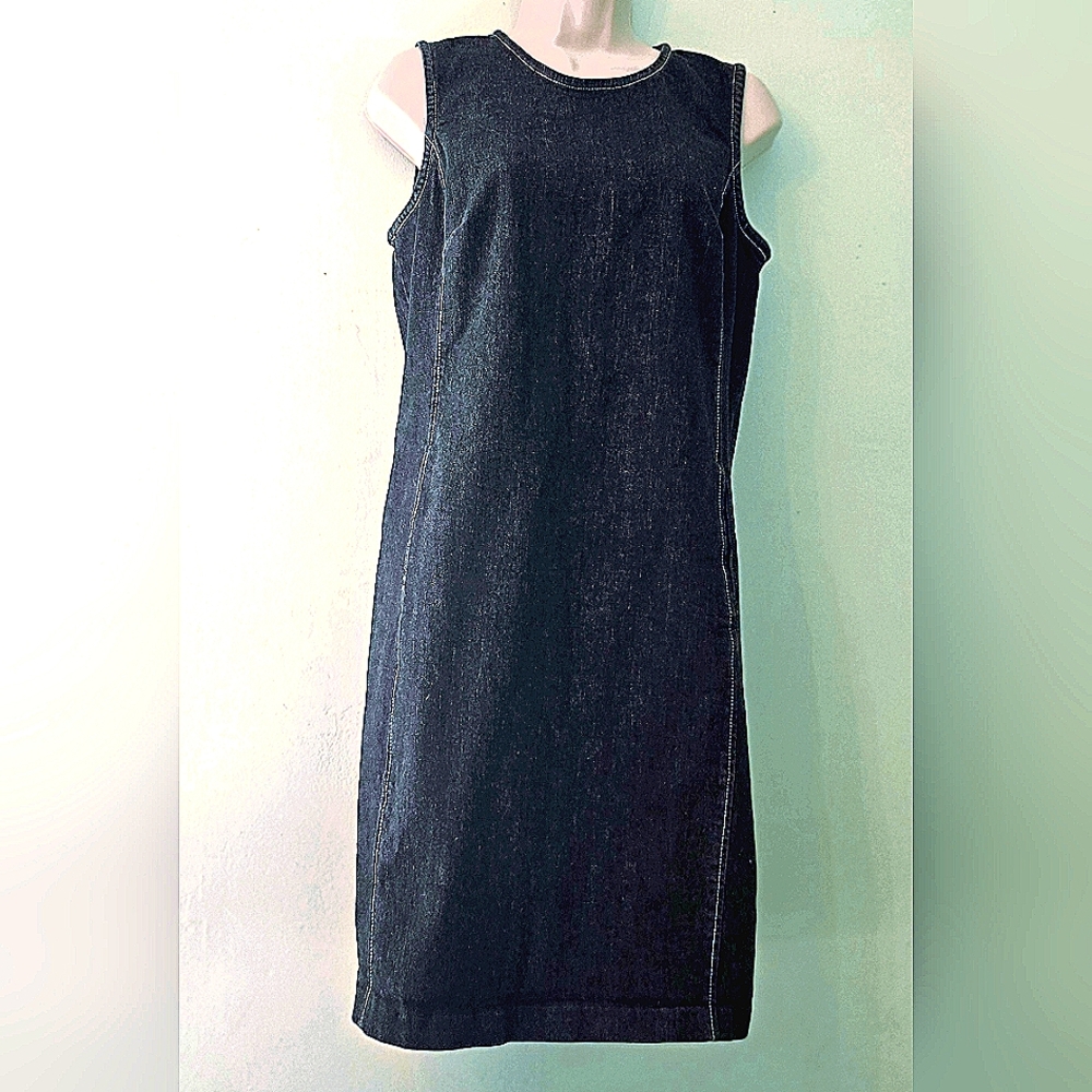 Ralph Lauren Denim Size 12 Black Sleeveless Sheath Dress